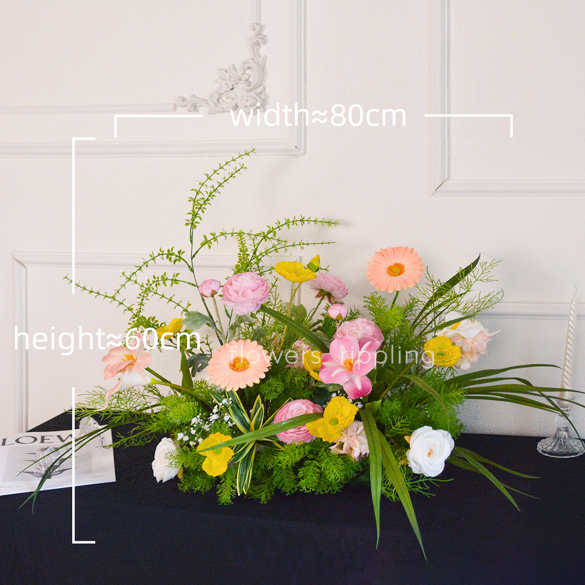 Vibrant Mixed Artificial Table Centerpiece - Lifelike Floral Arrangement for Home & Event Decor