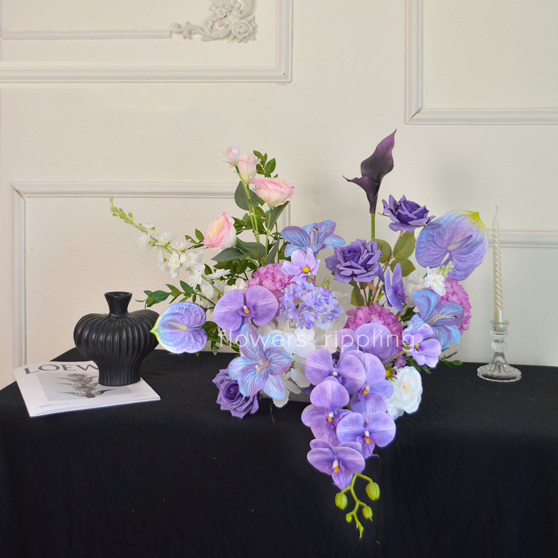 Vibrant Purple-Toned Artificial Table Flowers for American Homes
