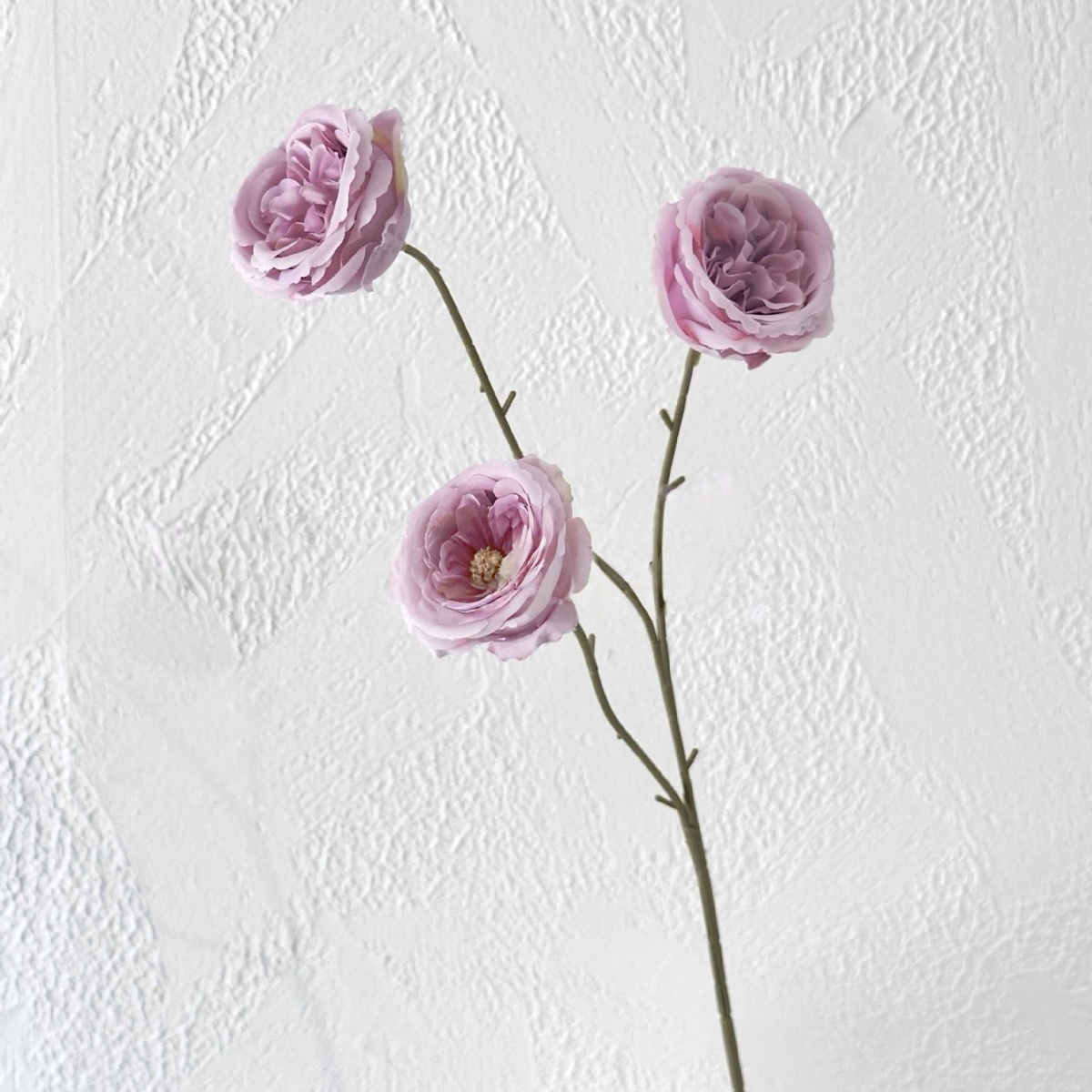 Artificial 3-Head Mini Austin Roses  (6 Stems per Set, 18 Heads Total)