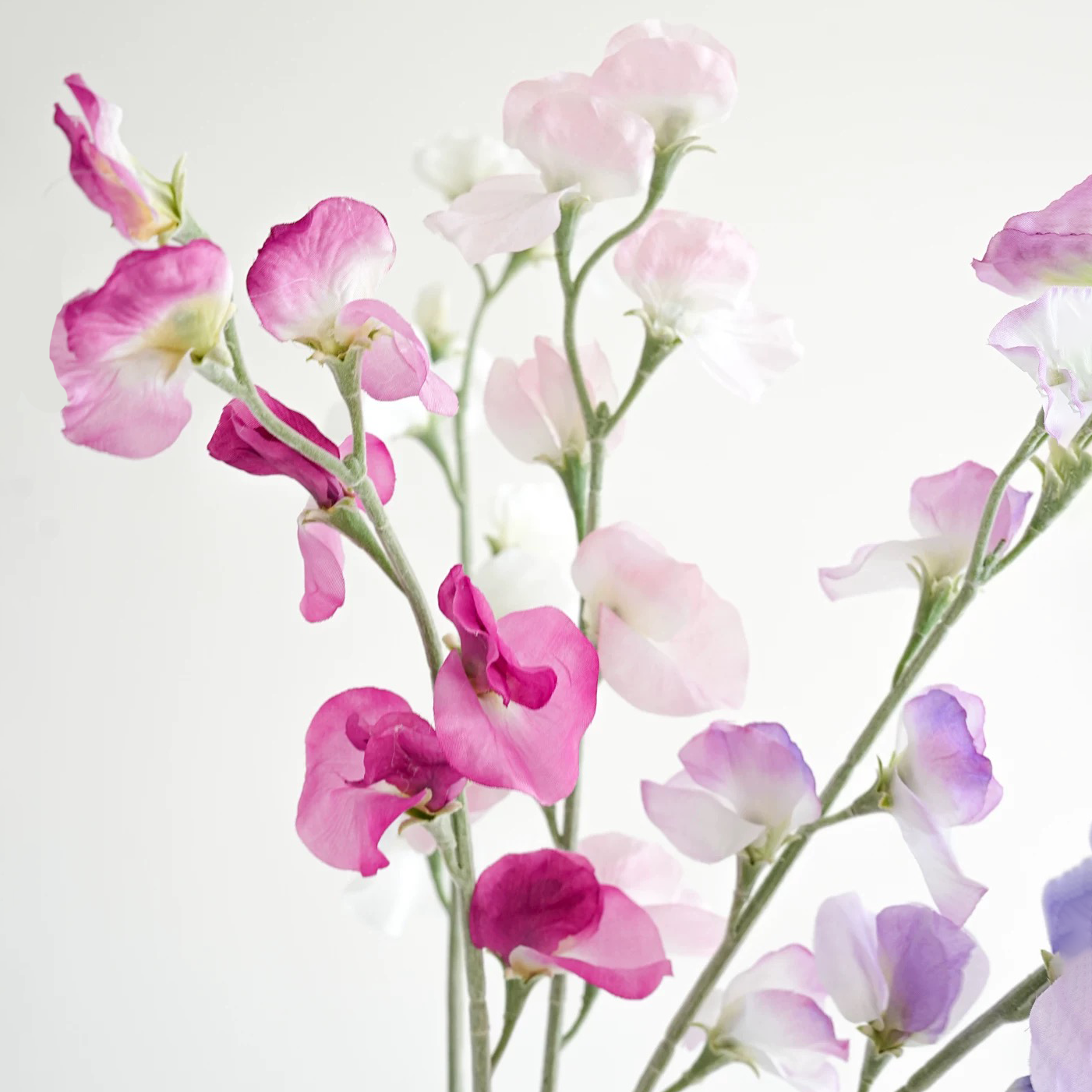 Artificial Sweet Peas - Single-Stem Pea Flowers(6 stems per set)