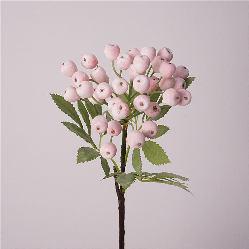 Hyper-Realistic Artificial Small-Branch Blueberry - 5 Stems per Set