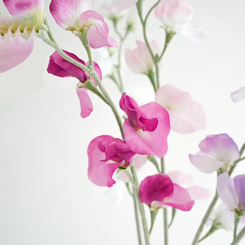 Artificial Sweet Peas - Single-Stem Pea Flowers(6 stems per set)