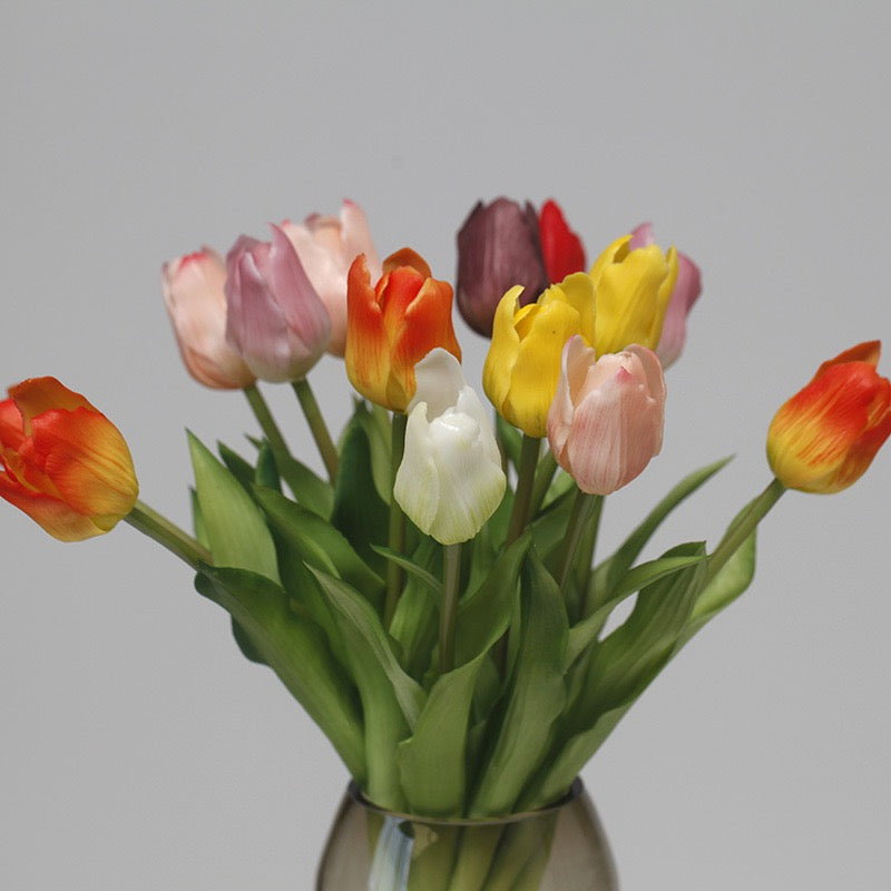 Hyper-Realistic Real-Touch Single-Stem Tulip - 6 Stems per Set