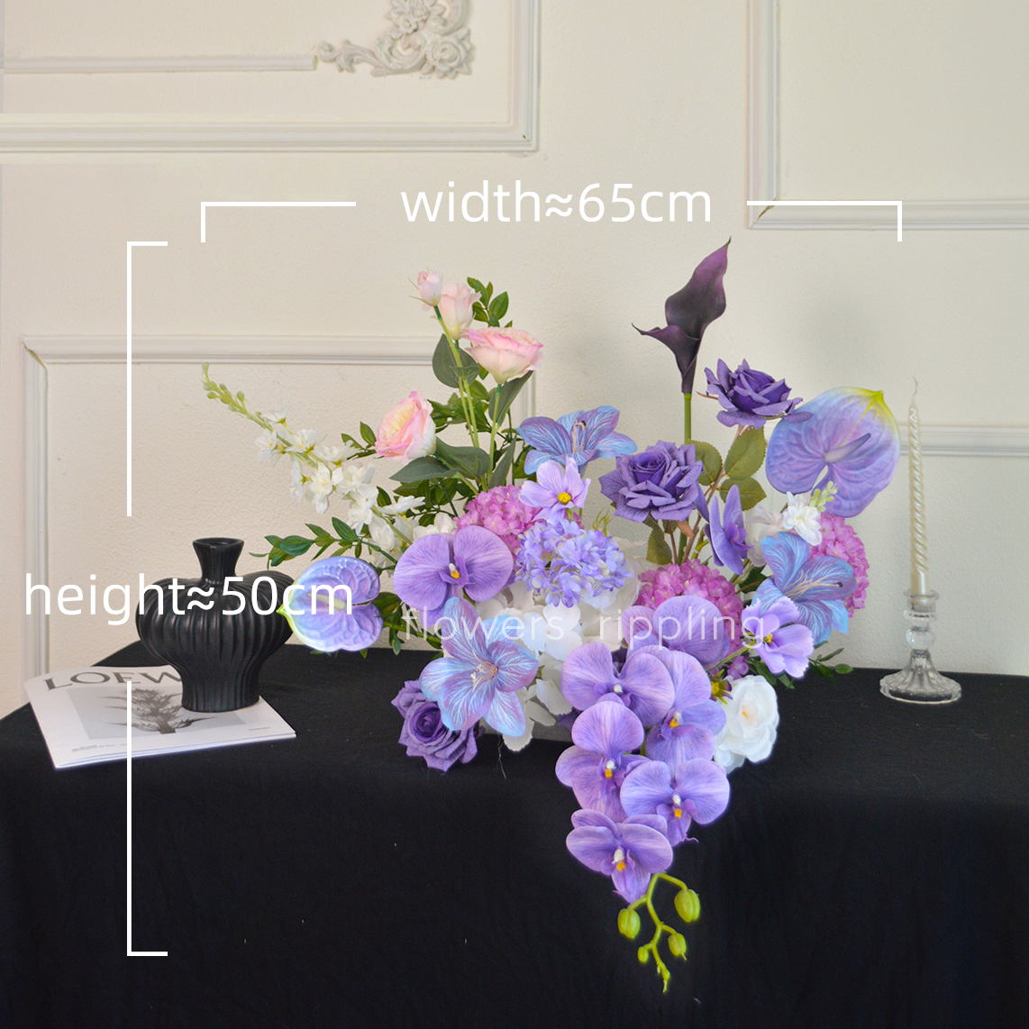 Vibrant Purple-Toned Artificial Table Flowers for American Homes