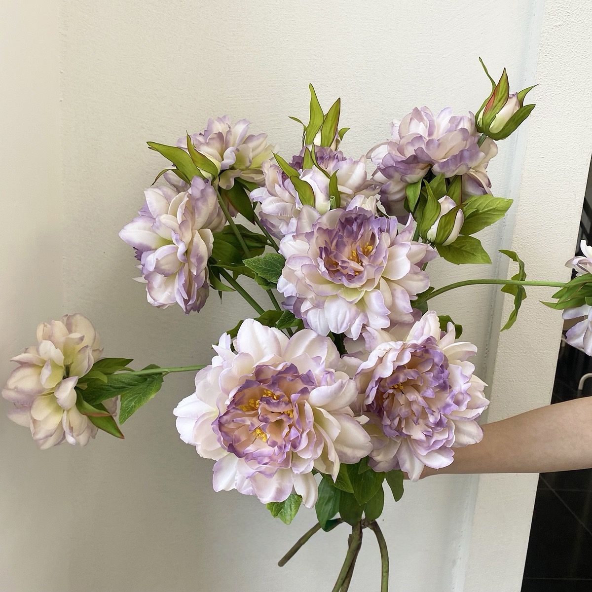 High-end Hibiscus Peony Peony Artificial Flowers (Set of 4, Vase Not Included)