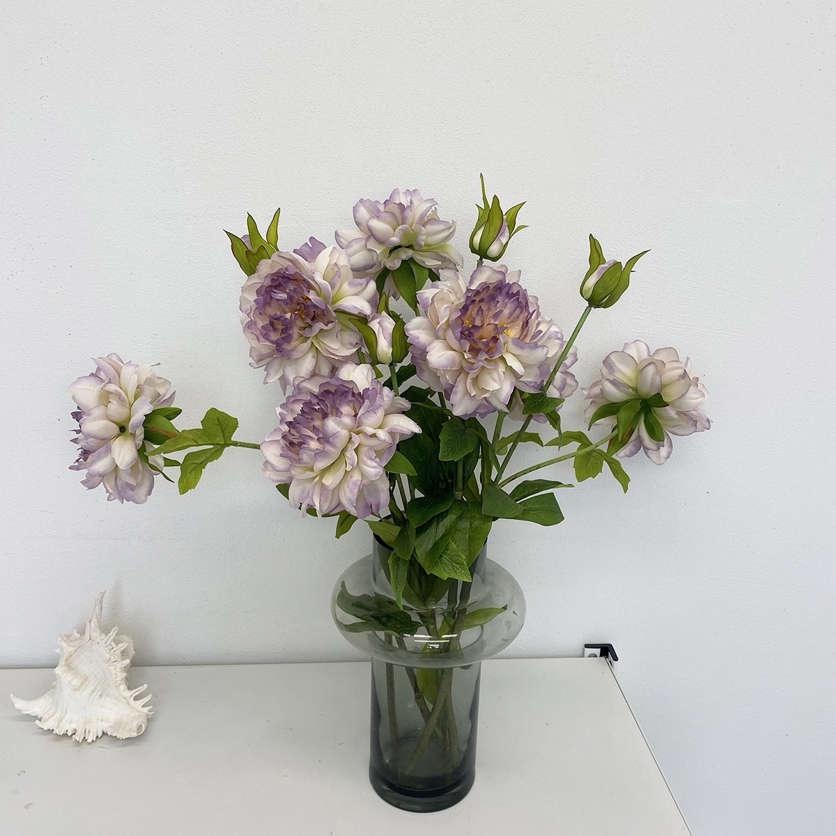 High-end Hibiscus Peony Peony Artificial Flowers (Set of 4, Vase Not Included)