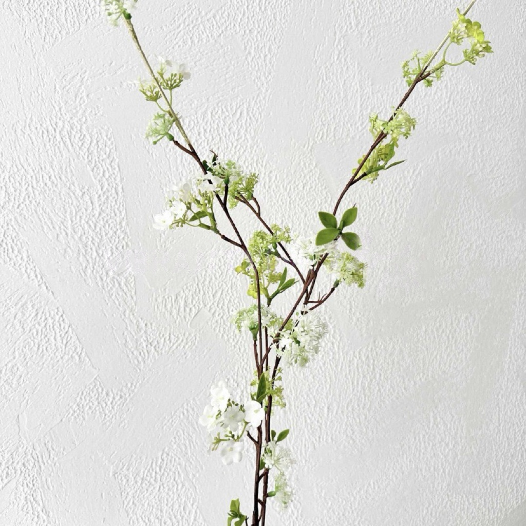 Artificial Snow Willow Flower Arrangement Ornament   (Set of 6)