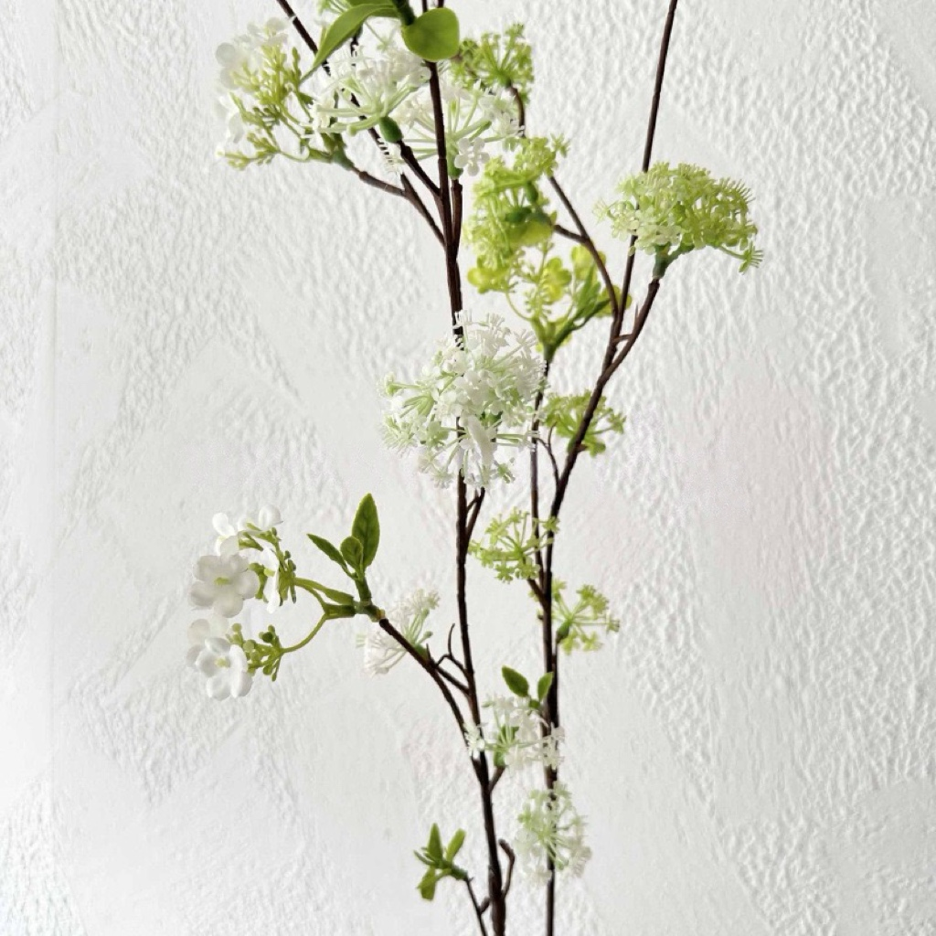 Artificial Snow Willow Flower Arrangement Ornament   (Set of 6)