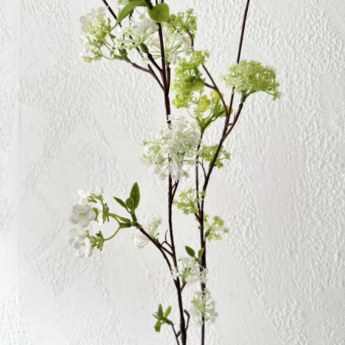 Artificial Snow Willow Flower Arrangement Ornament   (Set of 6)