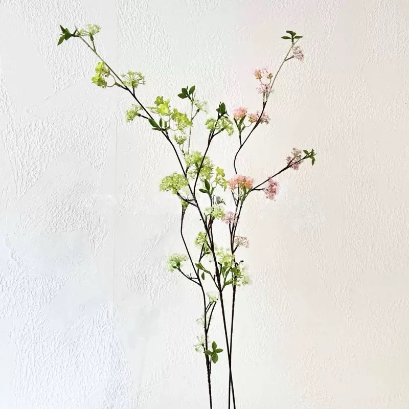 Artificial Snow Willow Flower Arrangement Ornament   (Set of 6)