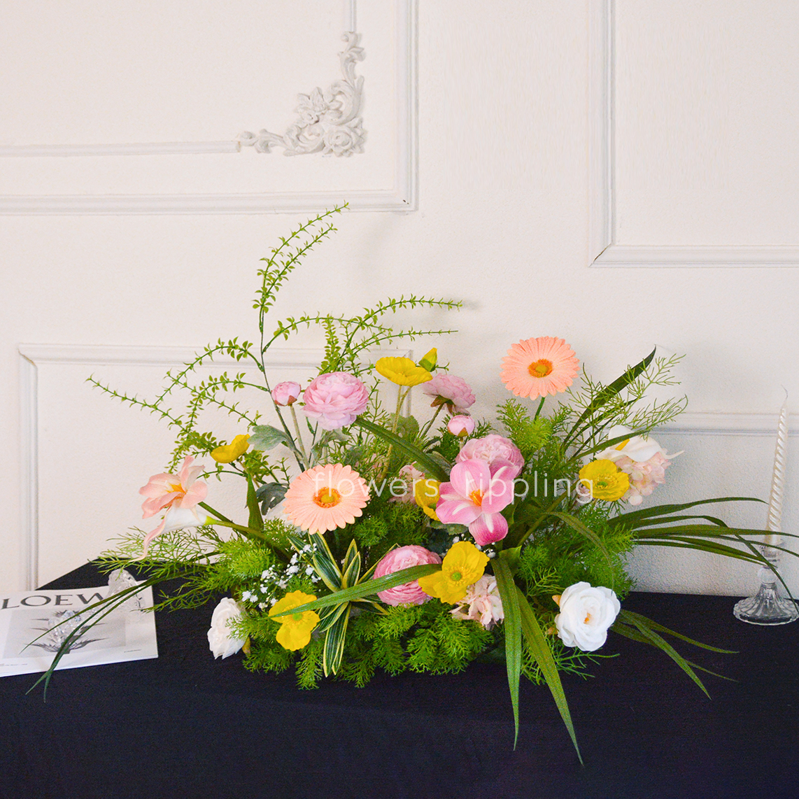 Vibrant Mixed Artificial Table Centerpiece - Lifelike Floral Arrangement for Home & Event Decor