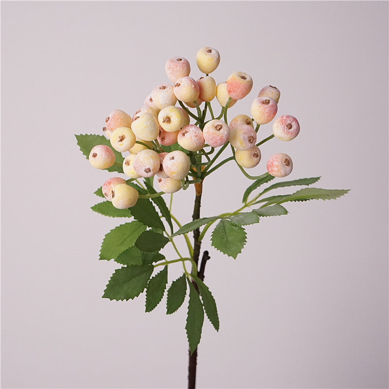 Hyper-Realistic Artificial Small-Branch Blueberry - 5 Stems per Set