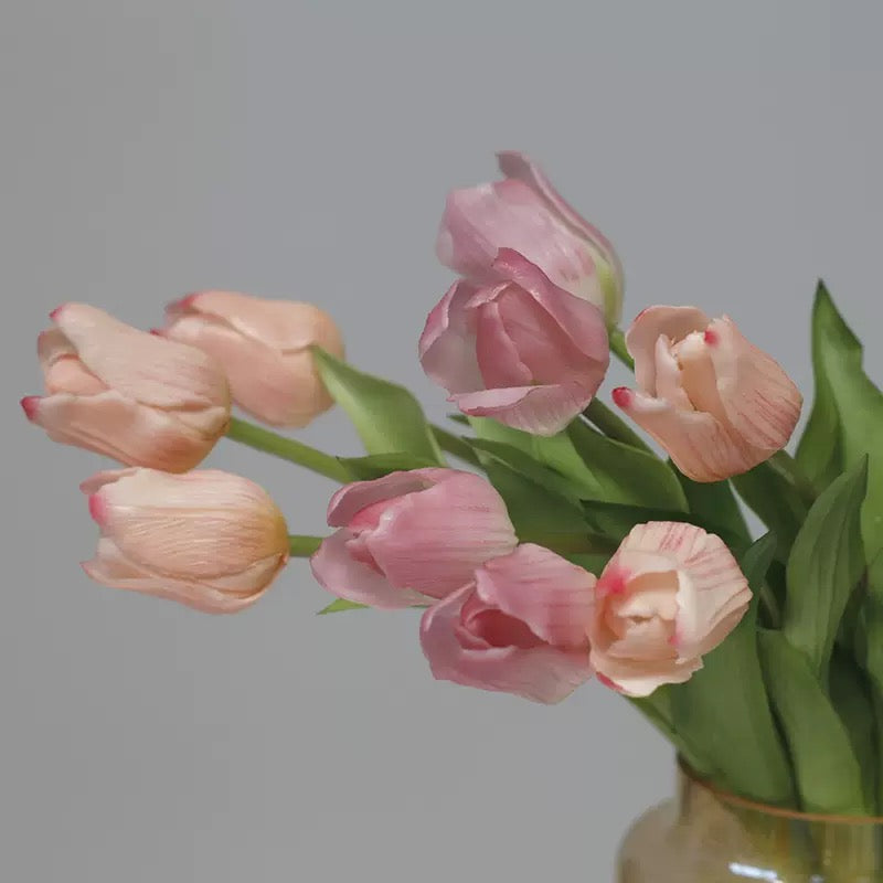Hyper-Realistic Real-Touch Single-Stem Tulip - 6 Stems per Set