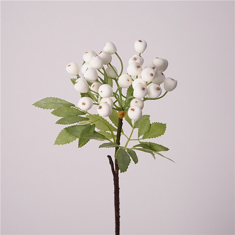 Hyper-Realistic Artificial Small-Branch Blueberry - 5 Stems per Set
