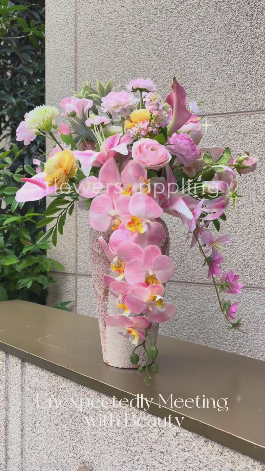Hyper-Realistic Luxury Pink Artificial Vase Flowers (Vase Not Included)